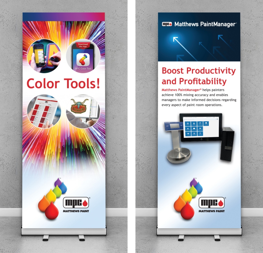 banners for Matthews Paint color tools